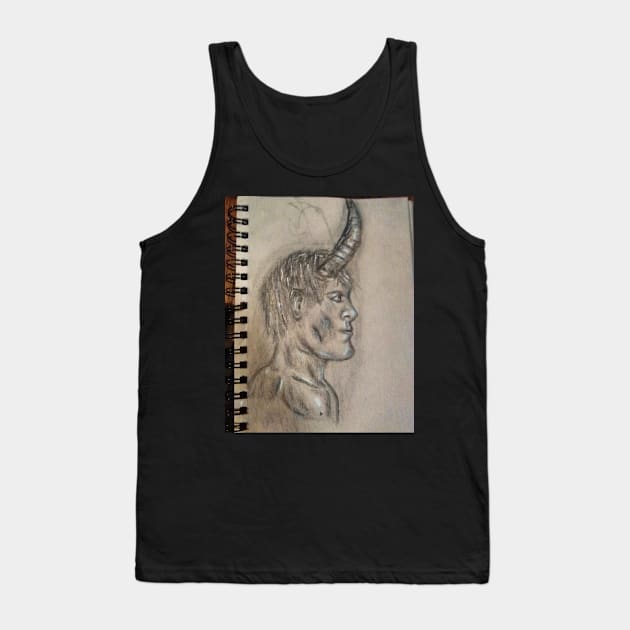 horns Tank Top by Saquanarts